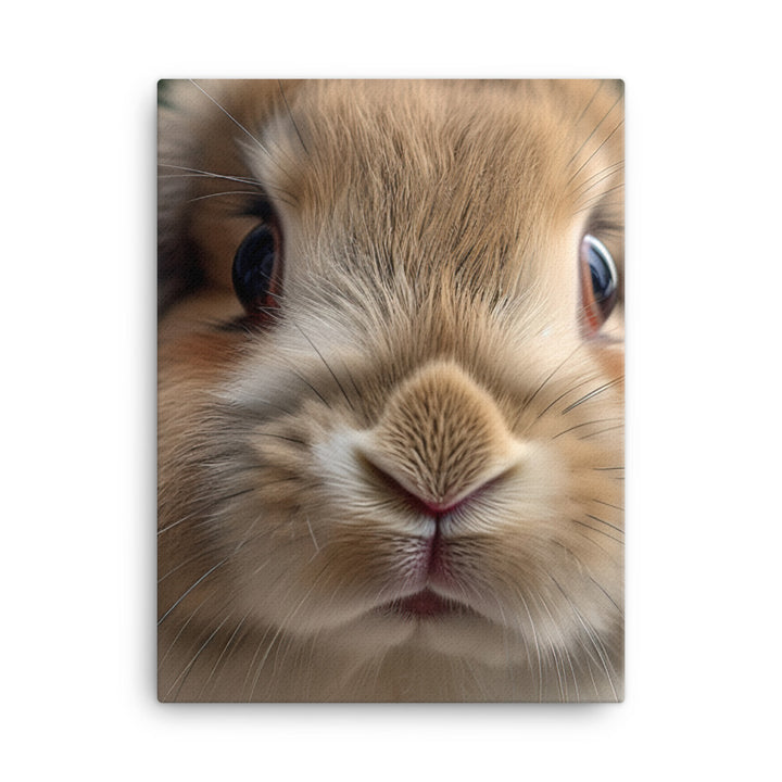 Charming Mini Lop Bunny Canvas - PosterfyAI.com