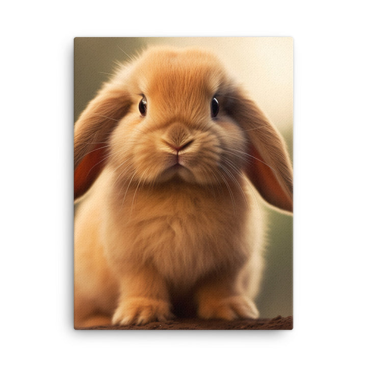 Adorable Mini Lop Bunny Canvas - PosterfyAI.com