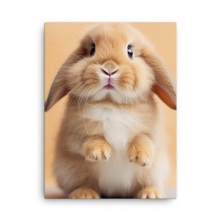 Adorable Mini Lop Bunny Canvas - PosterfyAI.com
