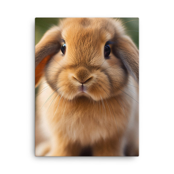 Adorable Mini Lop Bunny Canvas - PosterfyAI.com