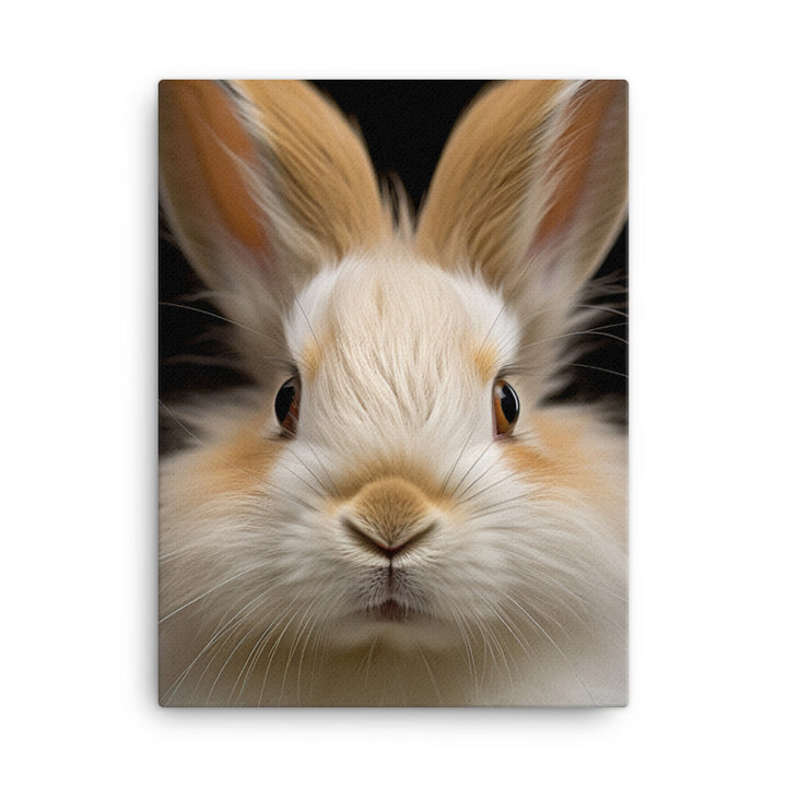 Charming Lionhead Bunny Canvas - PosterfyAI.com