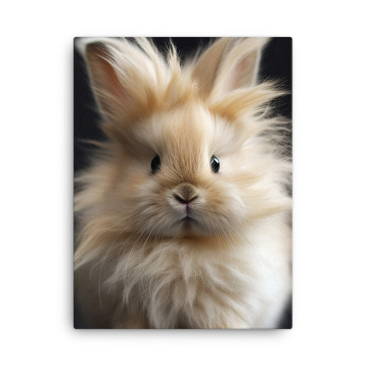 Adorable Lionhead Bunny Canvas - PosterfyAI.com