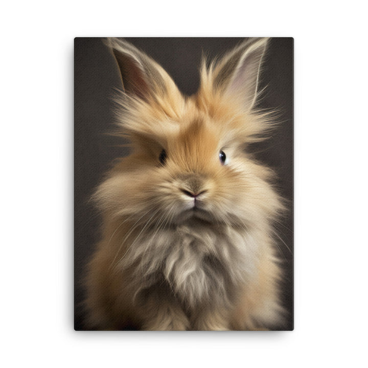 Adorable Lionhead Bunny Canvas - PosterfyAI.com