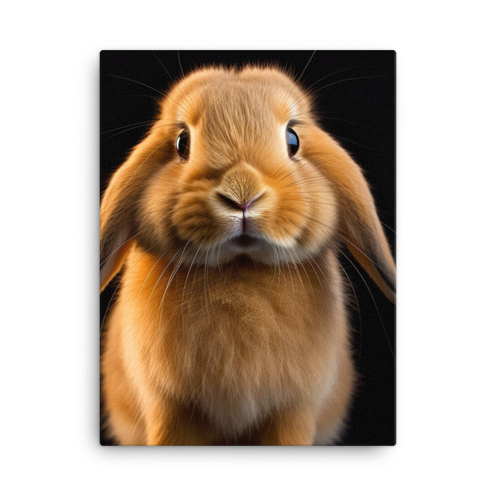 Holland Lop Bunny Canvas - PosterfyAI.com