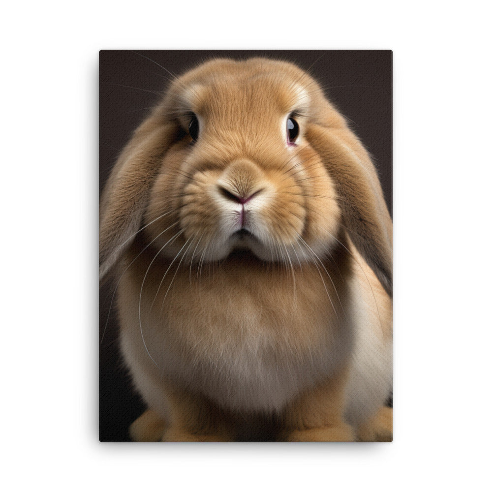Holland Lop Bunny Canvas - PosterfyAI.com