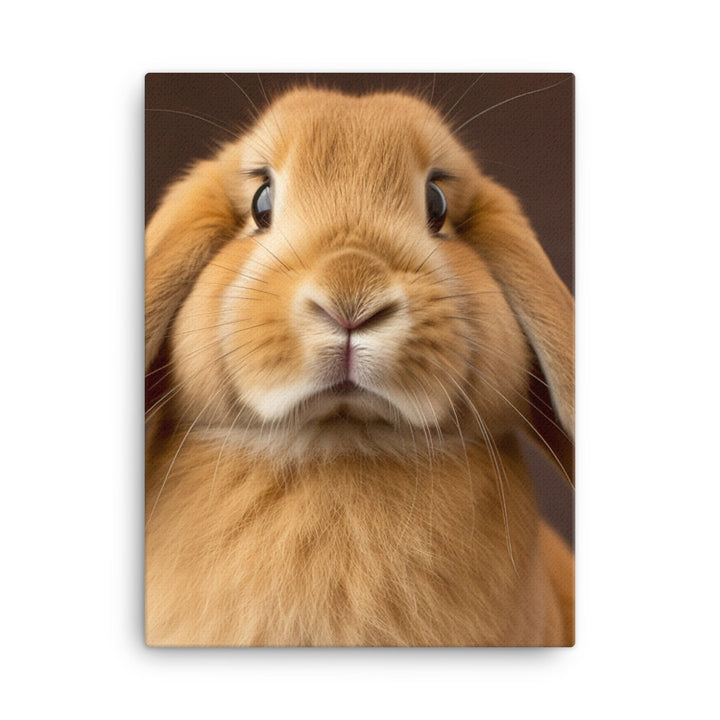 Holland Lop Bunny Canvas - PosterfyAI.com