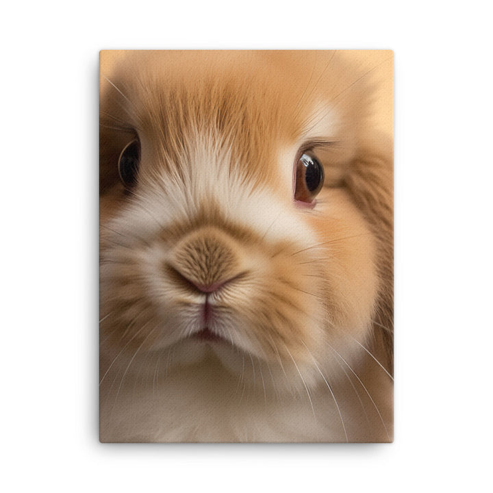 Charming Holland Lop Bunny Canvas - PosterfyAI.com