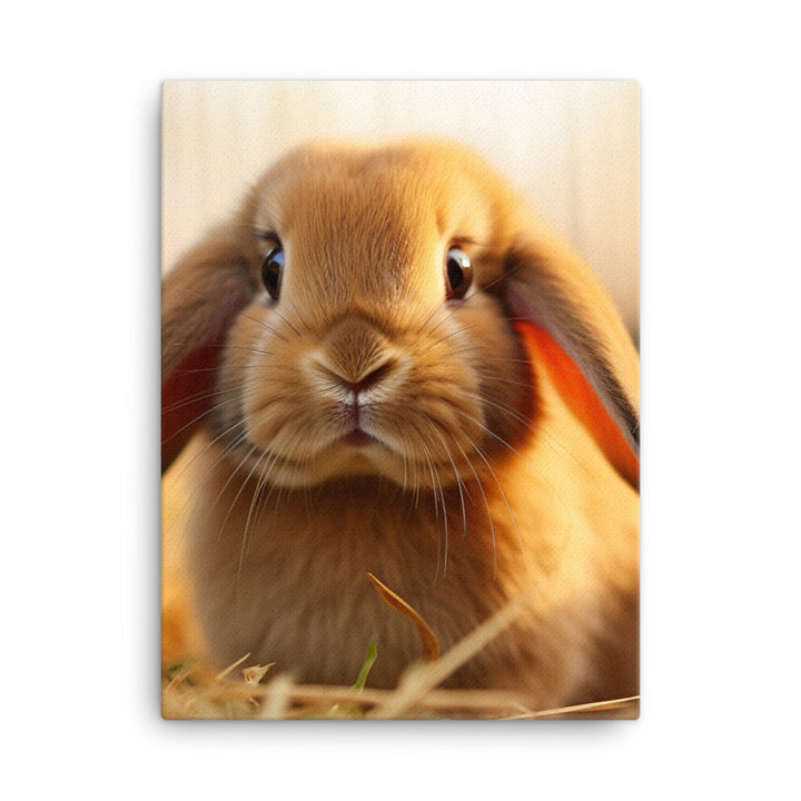 Adorable Holland Lop Bunny Canvas - PosterfyAI.com