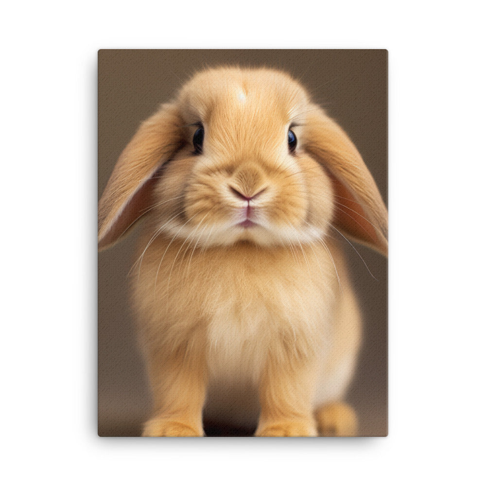 Adorable Holland Lop Bunny Canvas - PosterfyAI.com