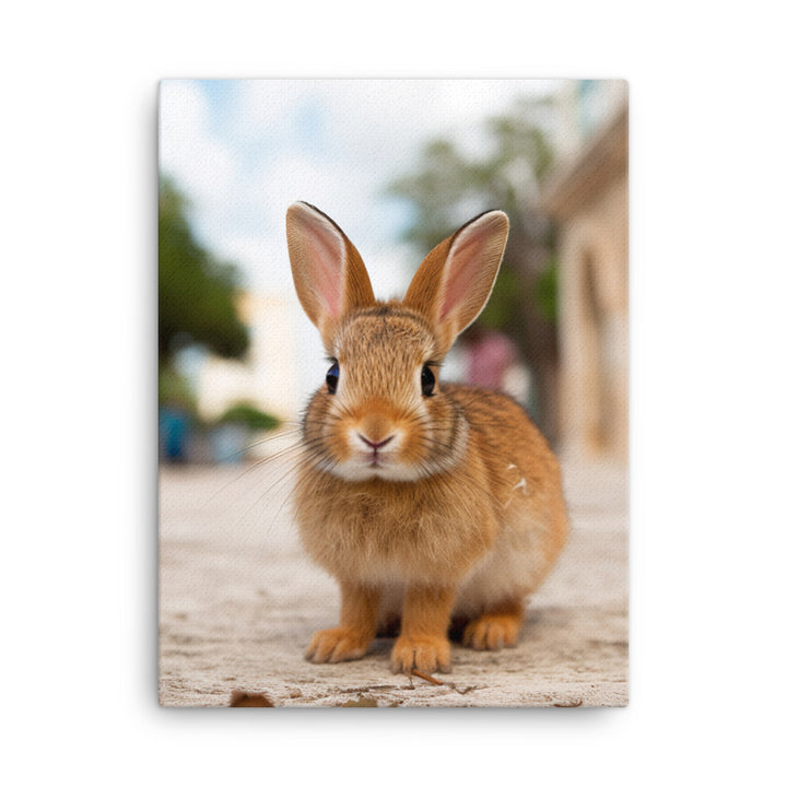 Adorable Havana Bunny Canvas - PosterfyAI.com