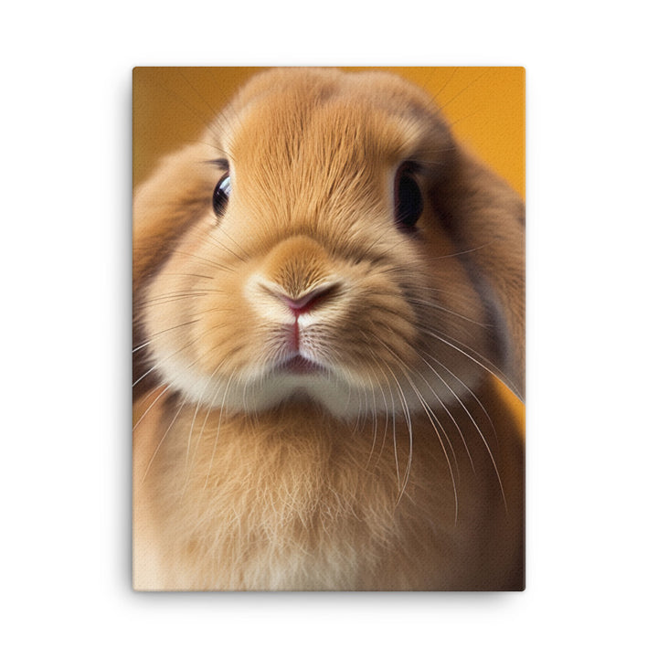 Adorable English Lop Bunny Canvas - PosterfyAI.com