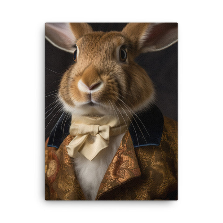Dutch Bunny with a Stylish Pose Canvas - PosterfyAI.com