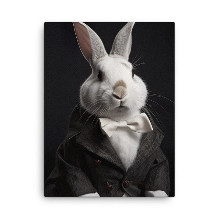 Dutch Bunny with a Stylish Pose Canvas - PosterfyAI.com