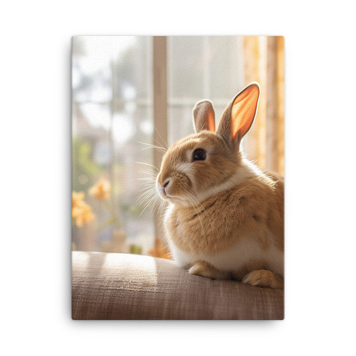 Californian Bunny in a Cozy Setting Canvas - PosterfyAI.com