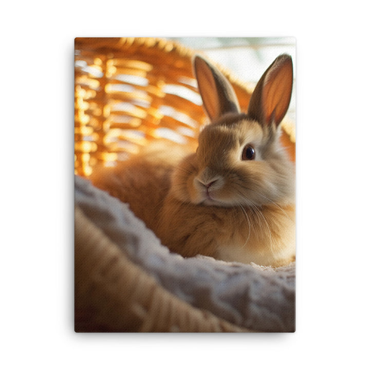 Californian Bunny in a Cozy Setting Canvas - PosterfyAI.com