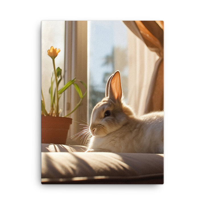 Californian Bunny in a Cozy Setting Canvas - PosterfyAI.com