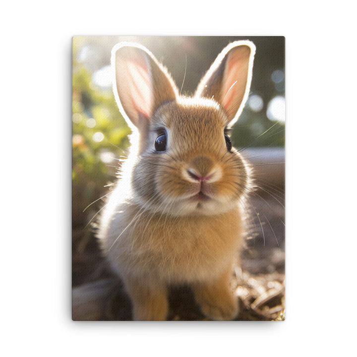 Adorable Californian Bunny Canvas - PosterfyAI.com