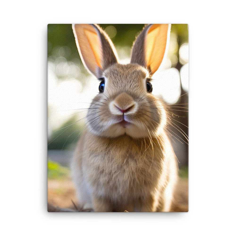 Adorable Californian Bunny Canvas - PosterfyAI.com
