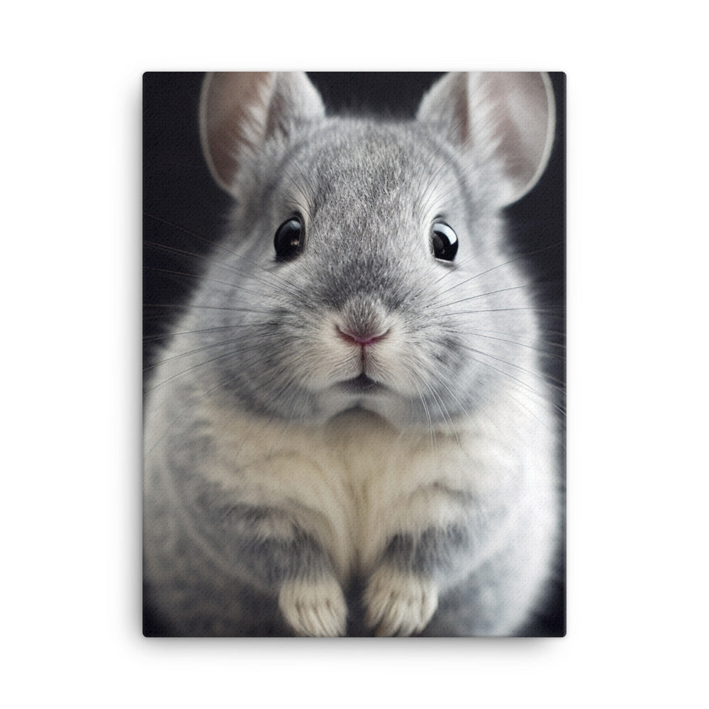 Adorable Chinchilla Bunny Canvas - PosterfyAI.com