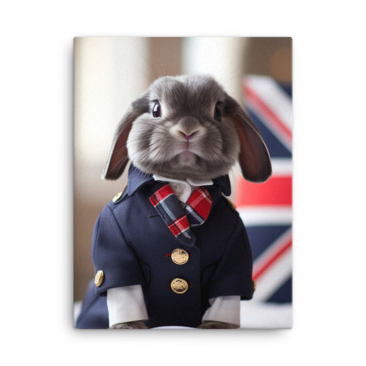 Britannia Petite Bunny with a Stylish Pose Canvas - PosterfyAI.com