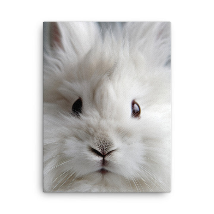 Fluffy Angora Bunny Canvas - PosterfyAI.com
