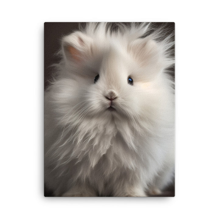 Fluffy Angora Bunny Canvas - PosterfyAI.com