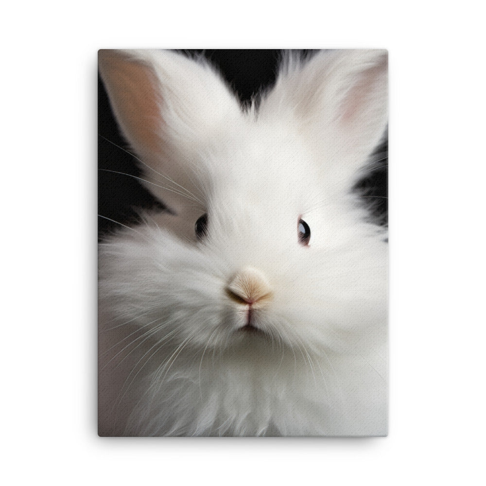 Fluffy Angora Bunny Canvas - PosterfyAI.com