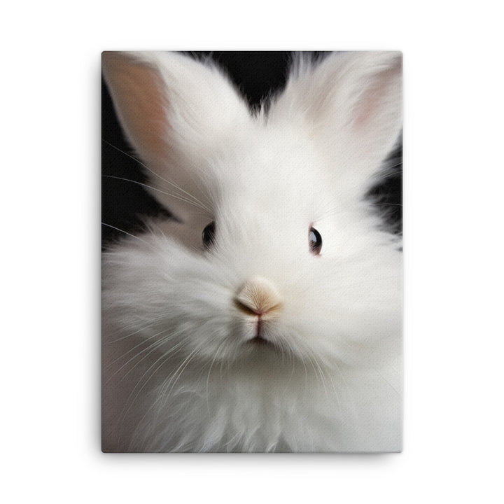 Fluffy Angora Bunny Canvas - PosterfyAI.com