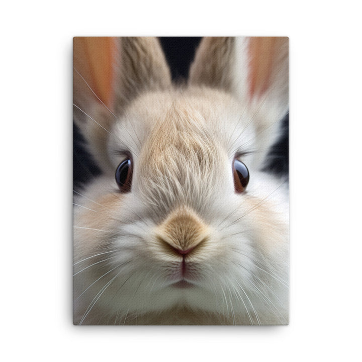 Portrait of a Fluffy American Bunny Canvas - PosterfyAI.com