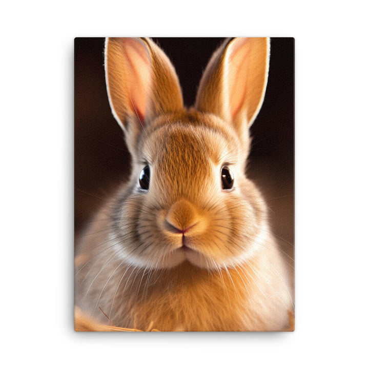 Adorable American Bunny Canvas - PosterfyAI.com