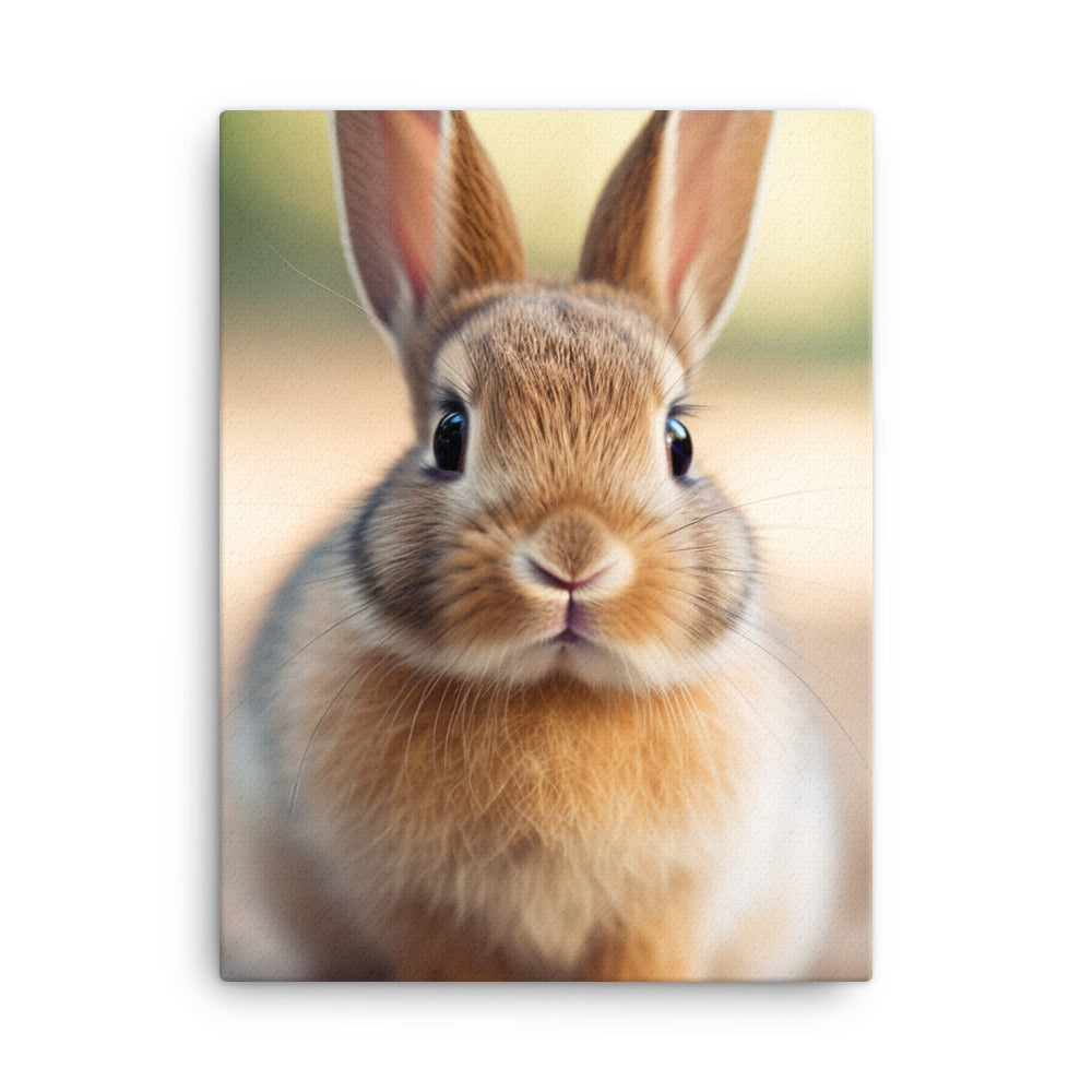 Adorable American Bunny Canvas - PosterfyAI.com