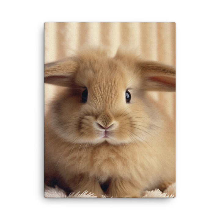 Adorable American Bunny Canvas - PosterfyAI.com