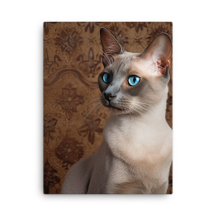 Luxurious Coat of Tonkinese Cat Canvas - PosterfyAI.com