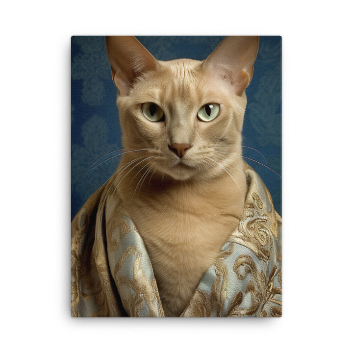 Luxurious Coat of Tonkinese Cat Canvas - PosterfyAI.com