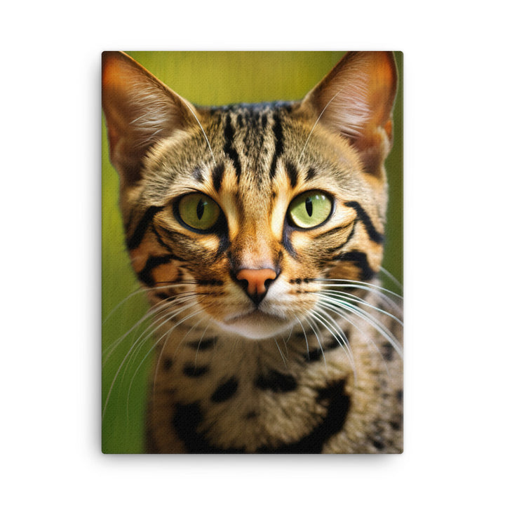 Wild Beauty of Ocicat Cat Canvas - PosterfyAI.com
