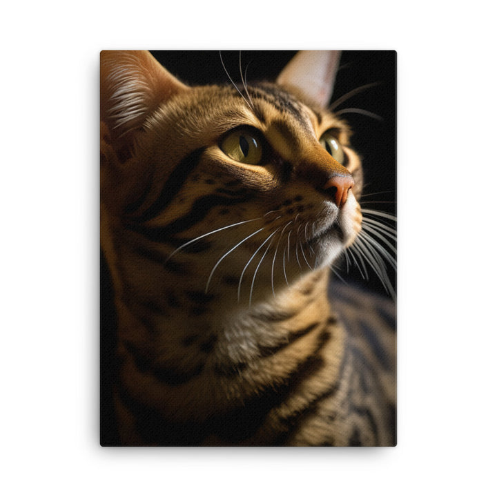Majestic Beauty of Ocicat Cat Canvas - PosterfyAI.com