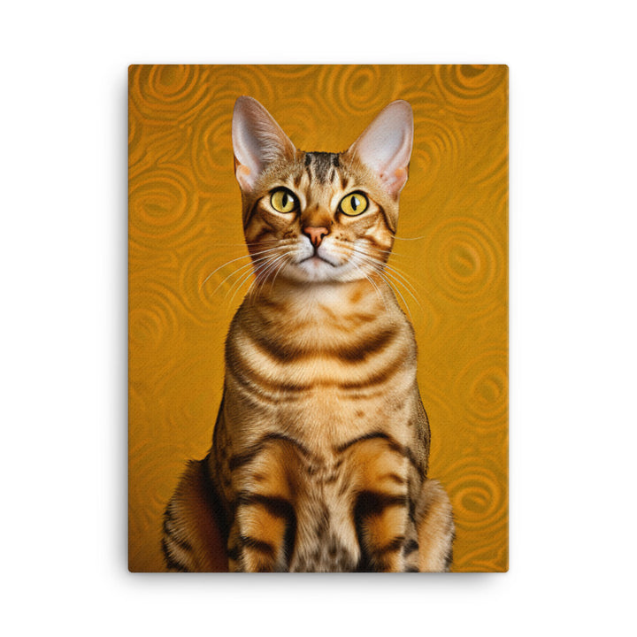 Majestic Beauty of Ocicat Cat Canvas - PosterfyAI.com