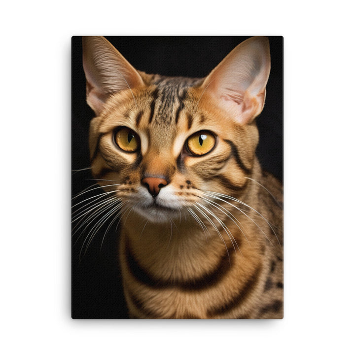 Elegance of Ocicat Cat Canvas - PosterfyAI.com
