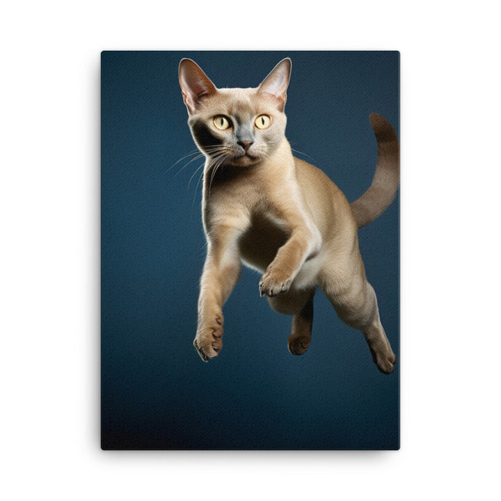 Graceful Movements of Burmese Cat Canvas - PosterfyAI.com