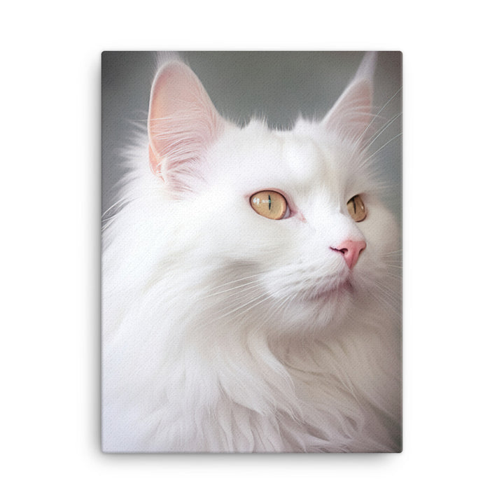 Turkish Angora Cat Canvas - PosterfyAI.com