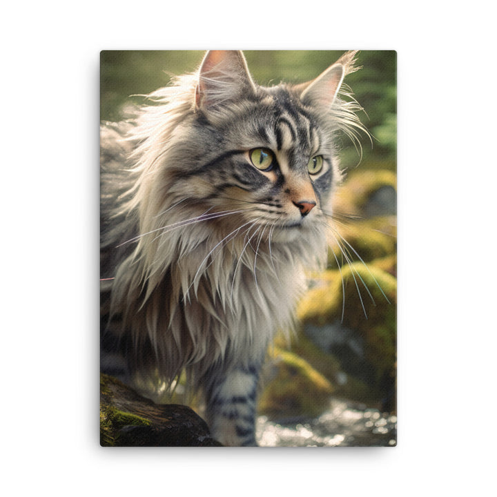 Norwegian Forest Cat Canvas - PosterfyAI.com