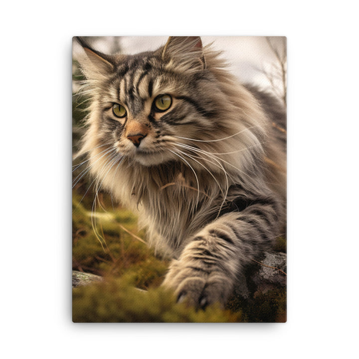 Norwegian Forest Cat Canvas - PosterfyAI.com