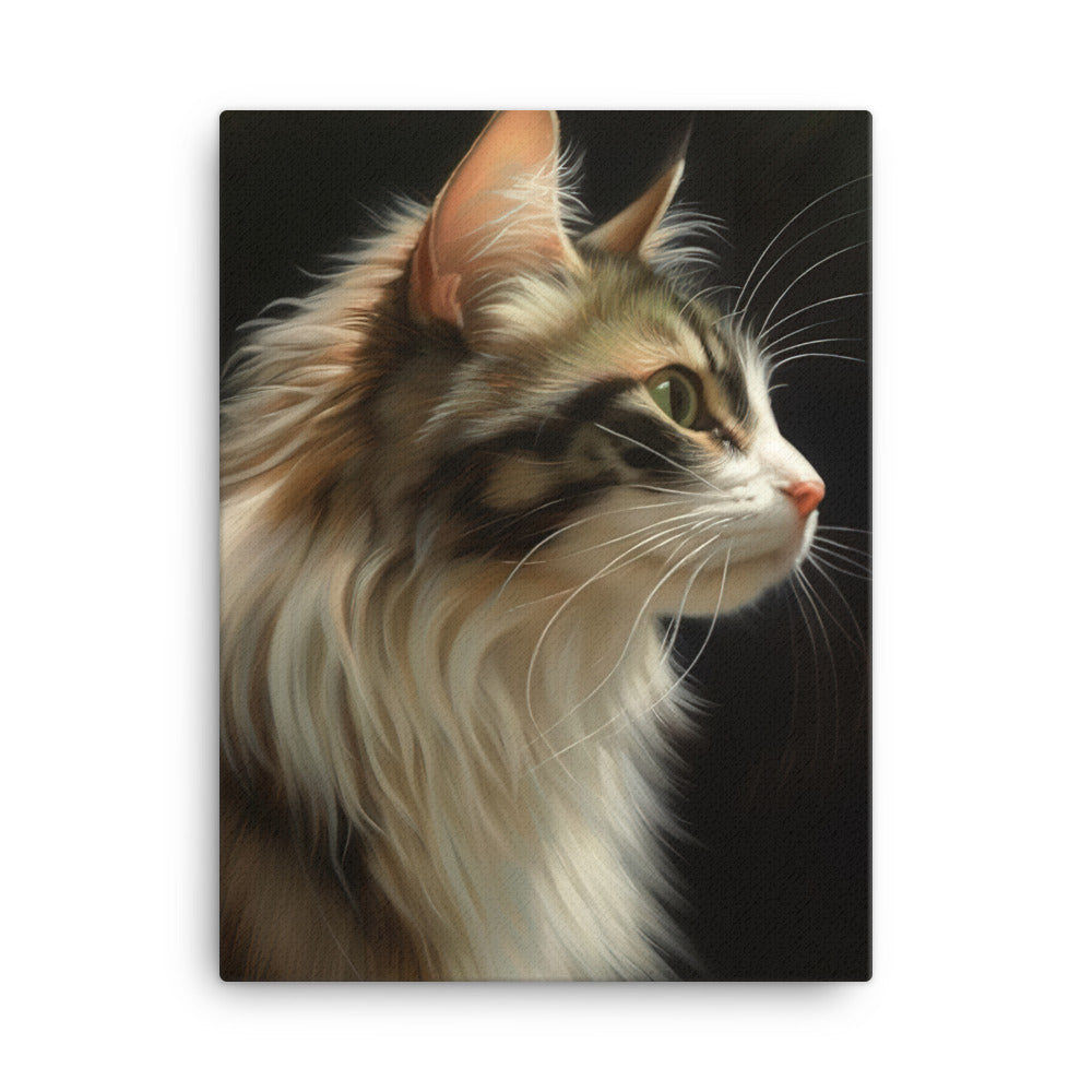 Norwegian Forest Cat Canvas - PosterfyAI.com