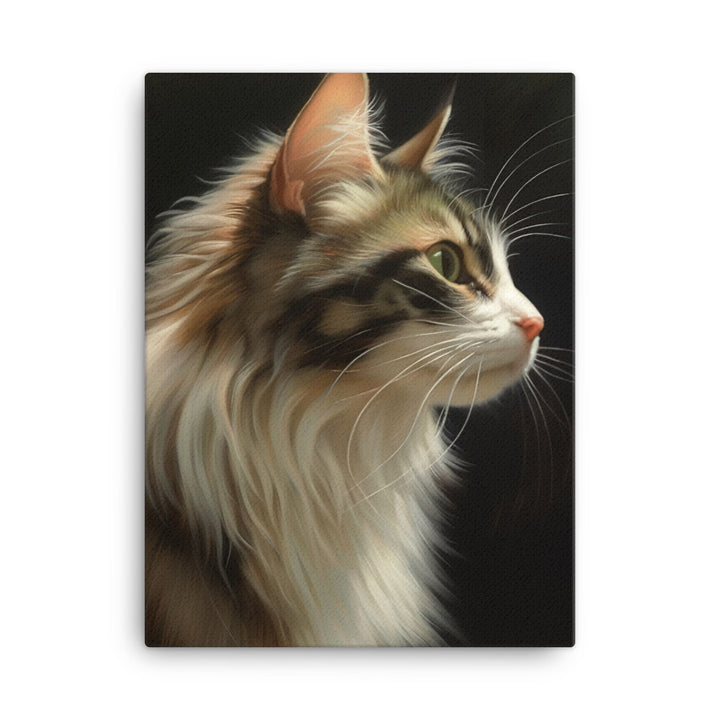 Norwegian Forest Cat Canvas - PosterfyAI.com
