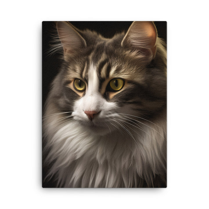 Norwegian Forest Cat Canvas - PosterfyAI.com