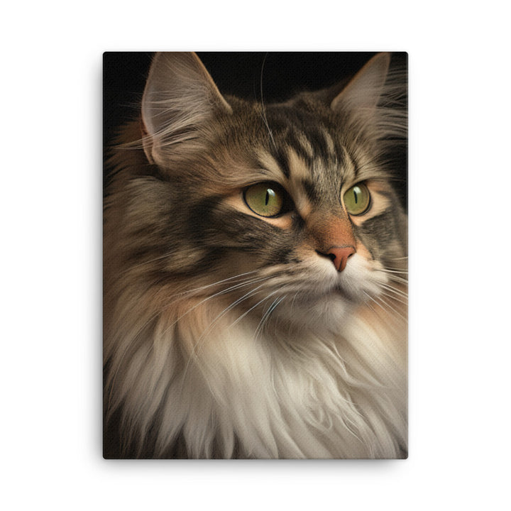 Norwegian Forest Cat Canvas - PosterfyAI.com