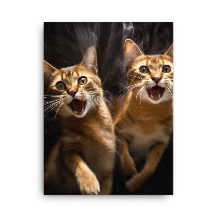 Abyssinian Cat Canvas - PosterfyAI.com
