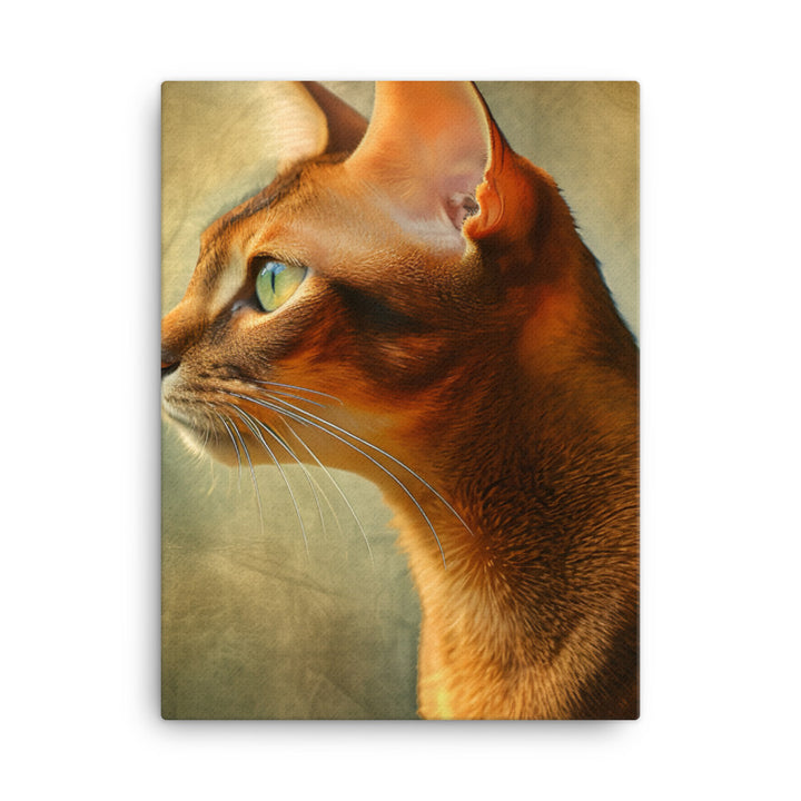 Abyssinian Cat Canvas - PosterfyAI.com