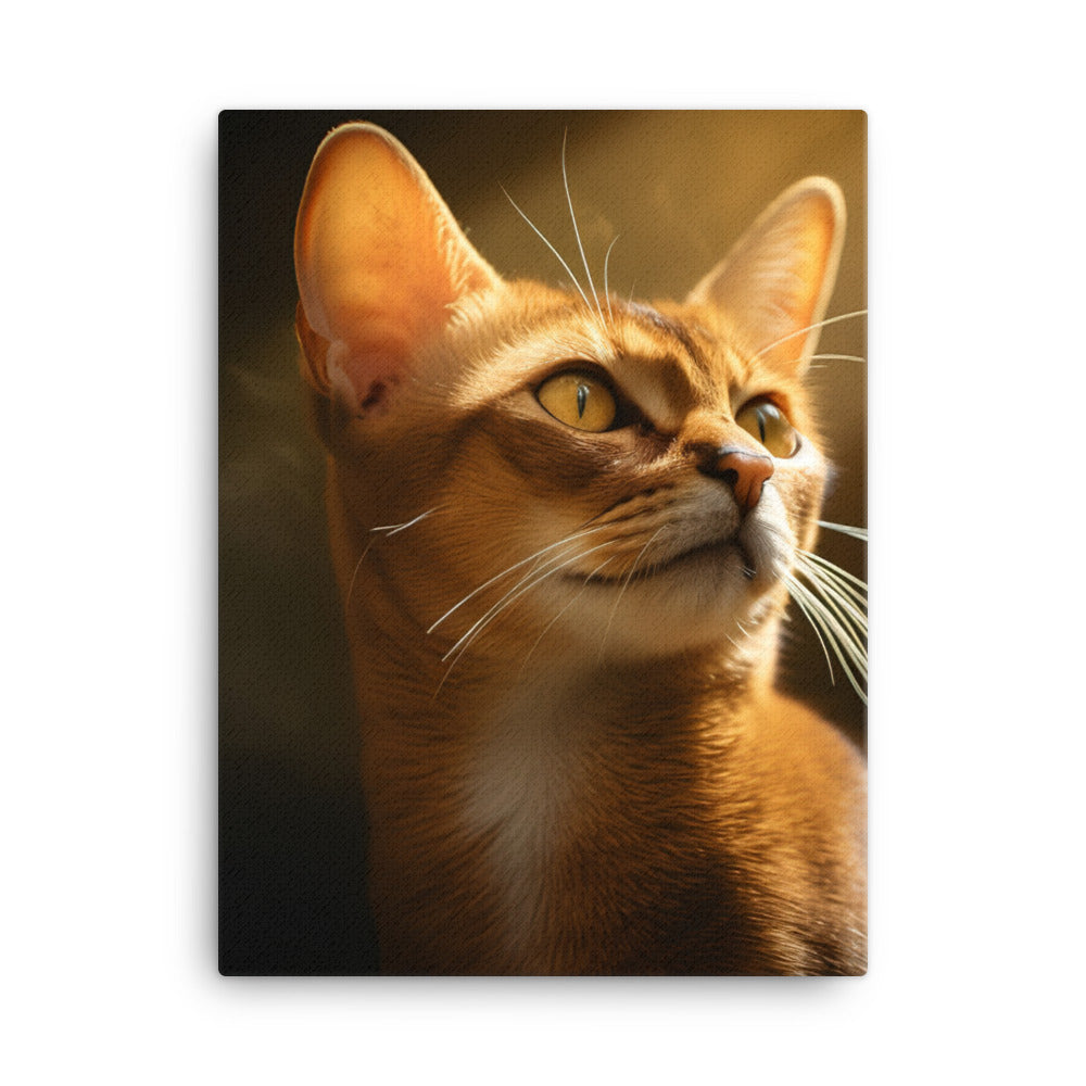 Abyssinian Cat Canvas - PosterfyAI.com