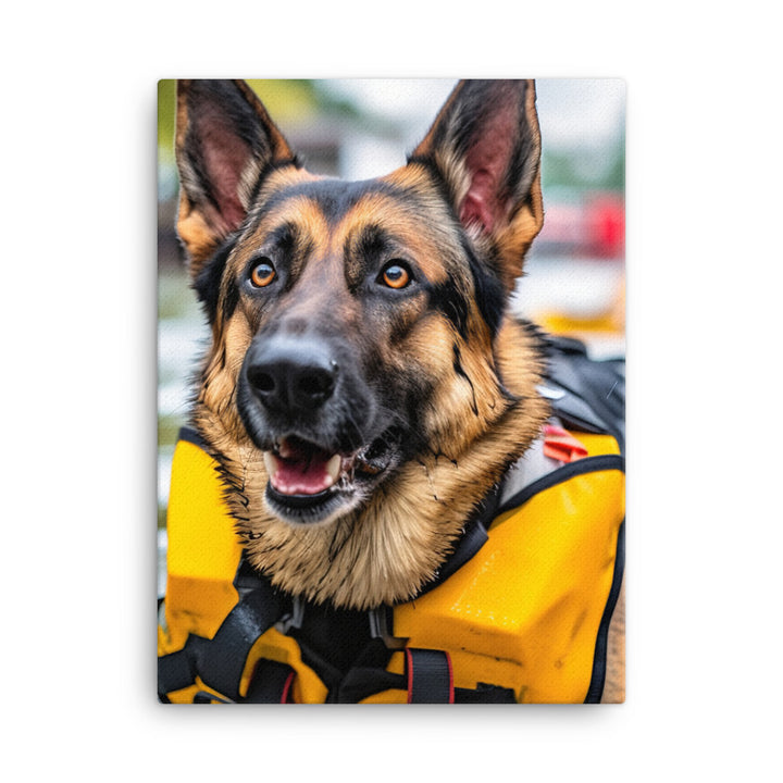 German Shepherd Canvas - PosterfyAI.com